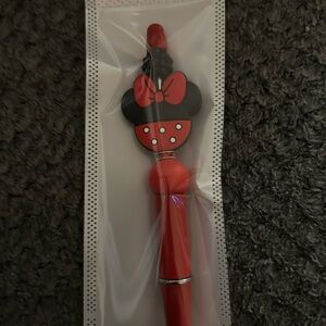 Hand Crafted Red Minnie Mouse Pen